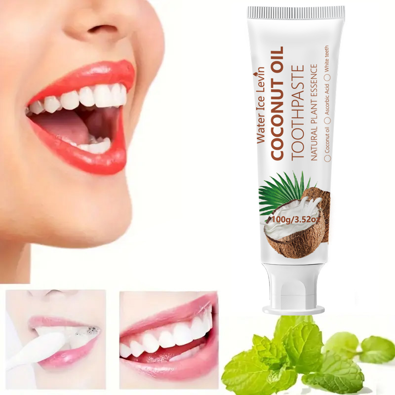 Teeth Whitening Mouthwash - Зубная паста с кокосовым маслом 100г,