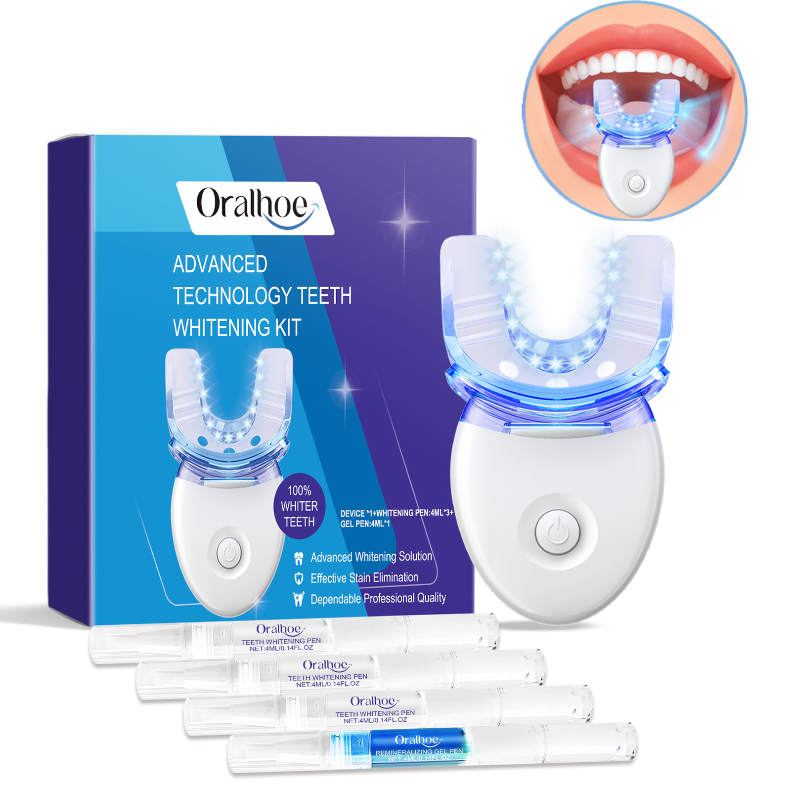 Teeth Whitening Kit - Профессиональный комплект светодиодных ламп для отбеливания