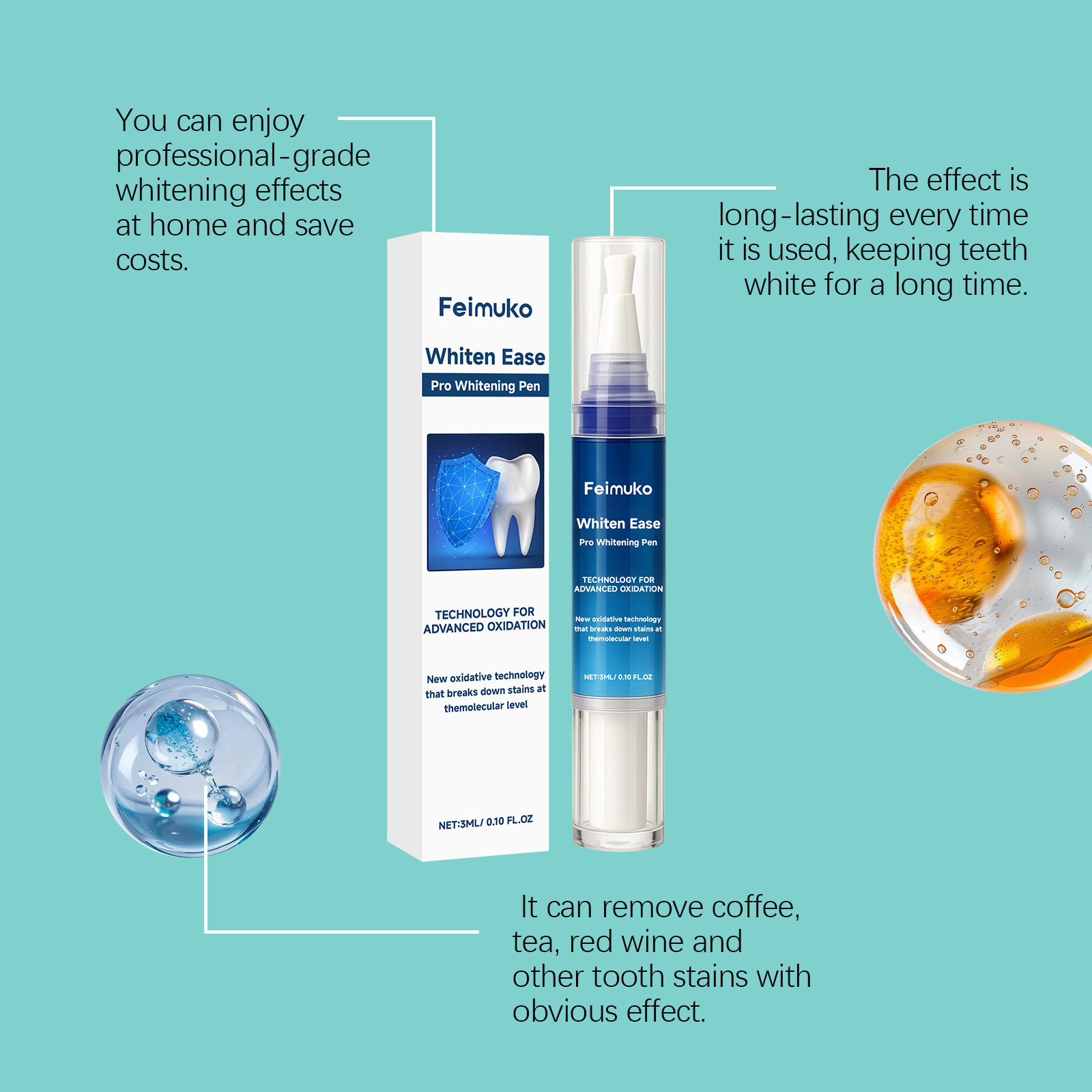 Отбеливающая ручка Feimuko 3 м – обзор и цена Teeth Whitening Pens