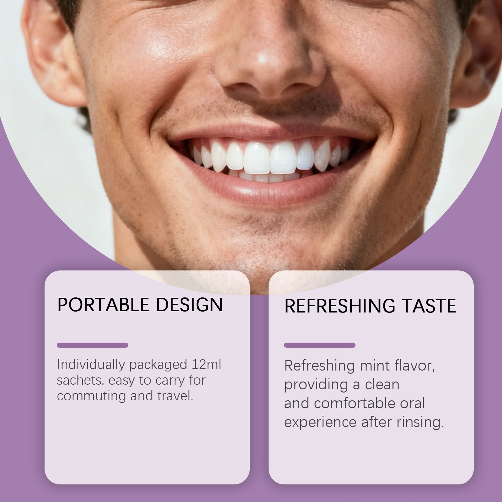 Фиолетовый ополаскиватель для  – обзор и цена Teeth Whitening Mouthwash
